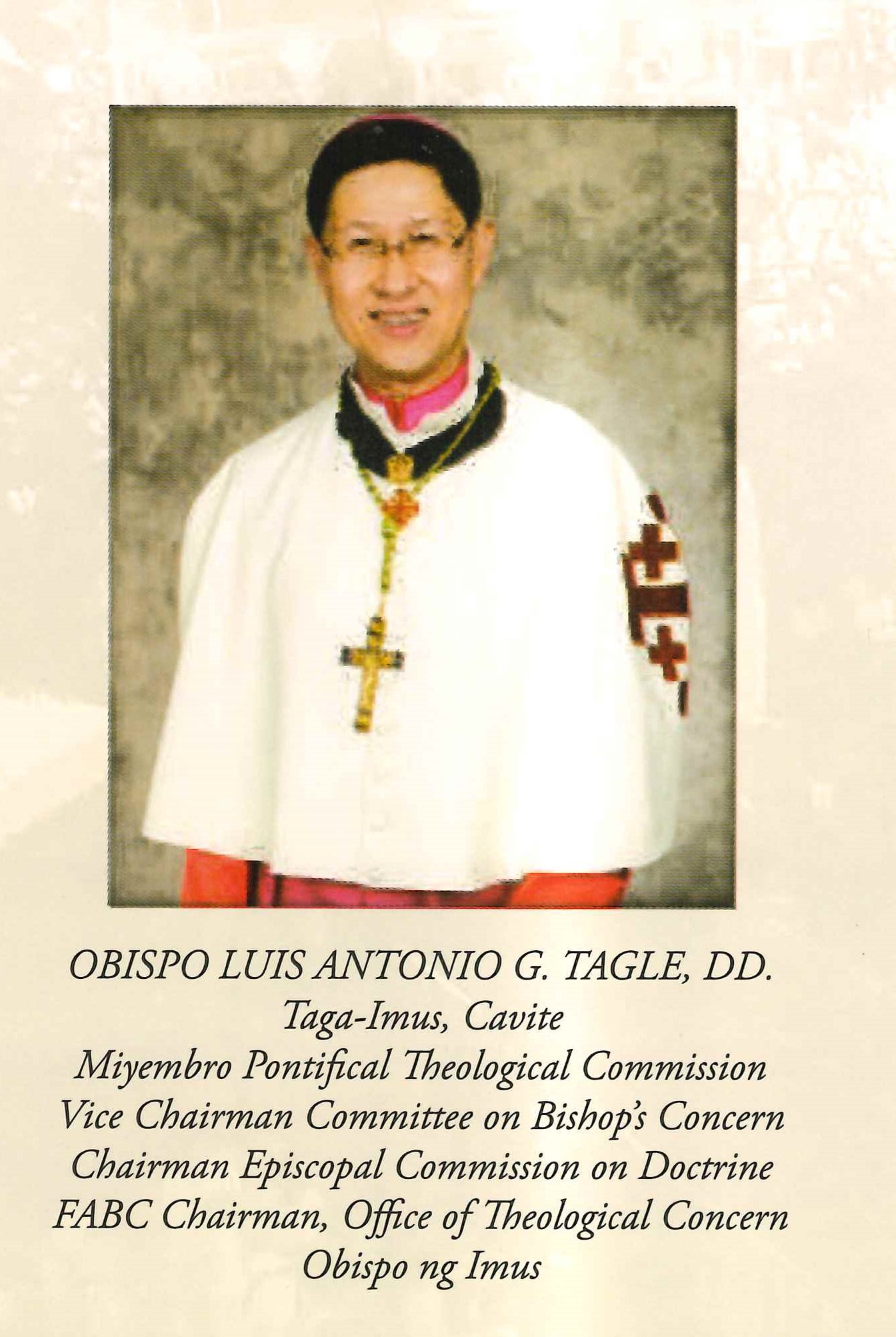 Bishop Luis Antonio G. Tagle, D.D.
